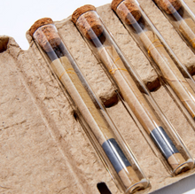 Load image into Gallery viewer, Contents of the signature box - 5 pre-rolled natural cones contained in glass vials